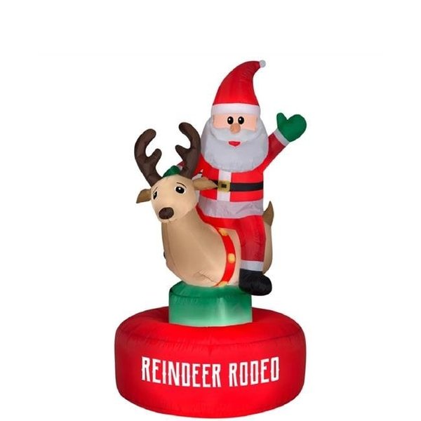 Gemmy Industries Gemmy Industries 266721 Christmas Animated Reindeer Rodeo; Multi Color 266721